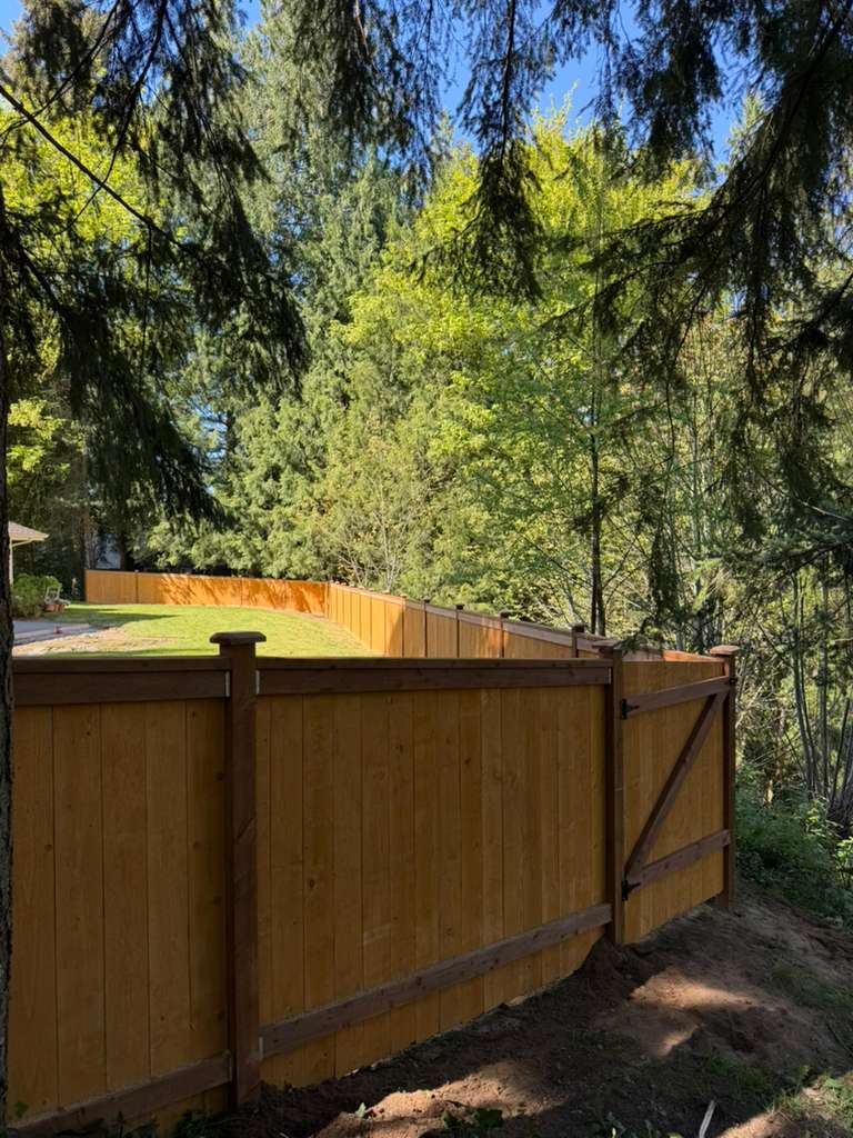 After - Cedar wood fence installation by Pro Pavers LLC